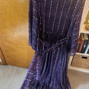 SHEIN Purple Long Sleeve Dress